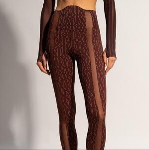 Adidas X Ivy Park Sheer Panel Monogram Leggings